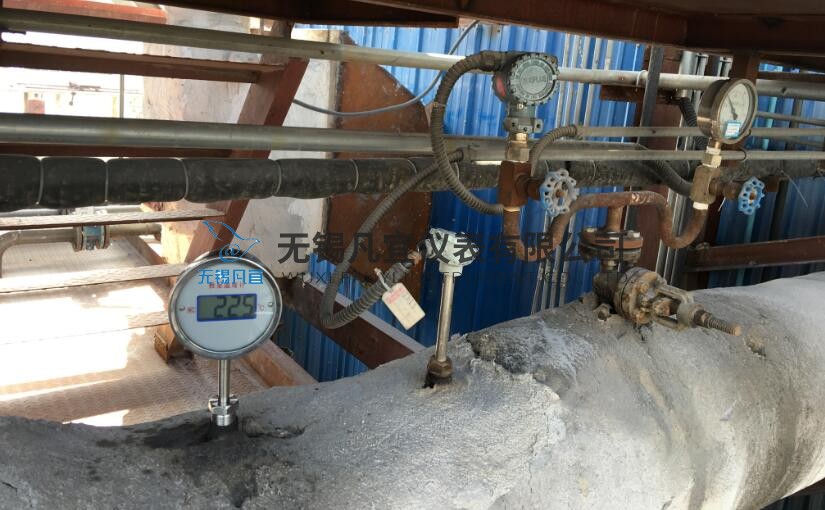 張家港天然氣鍋爐用雙金屬溫度計，熱電阻現場